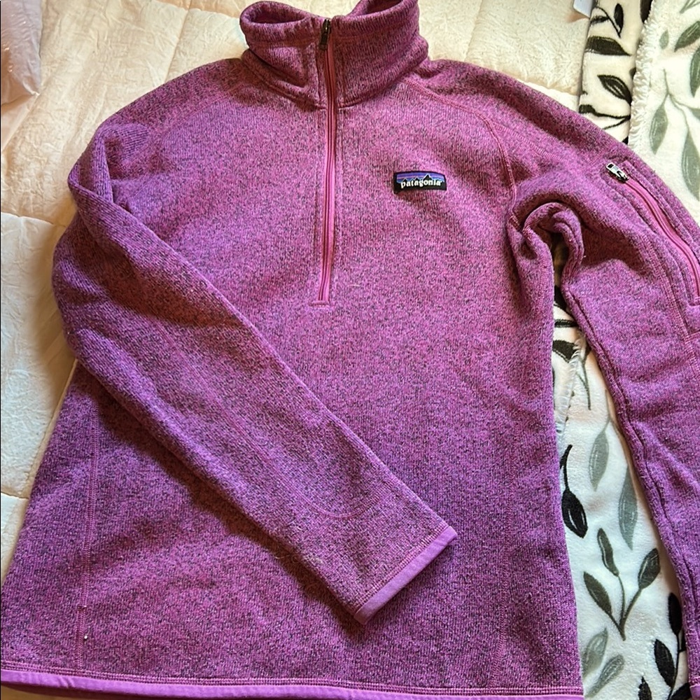Patagonia Purple Quarter-Zip Fleece Pullover